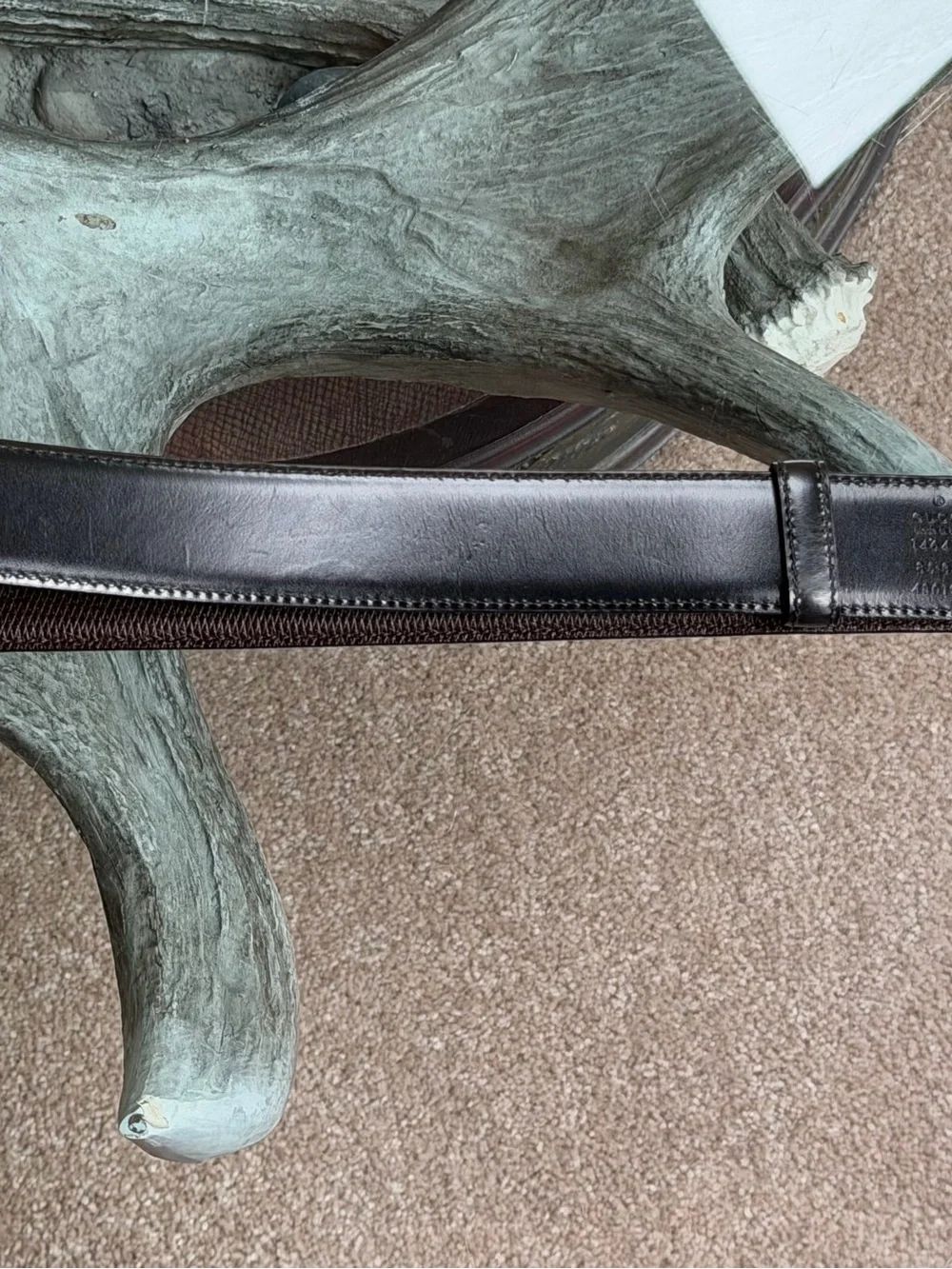 Gucci Brown  an black like having 2 belts in 1 Leather Belt with Silver Buckle
